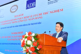 Phó Thống đốc Ngân hàng Nhà nước Phạm Tiến Dũng phát biểu tại tọa đàm. (Ảnh: Vietnam+)