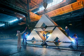 Hòa Phát là doanh nghiệp sản xuất duy nhất lọt tốp 10 doanh nghiệp lớn nhất Việt Nam. (Ảnh: Vietnam+)