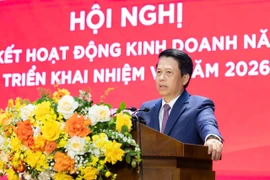 Ông Phạm Tiến Dũng - Phó Thống đốc Ngân hàng Nhà nước dự và phát biểu chỉ đạo Hội nghị. (Ảnh: Vietnam+)