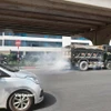 Khói thải từ phương tiện giao thông. (Ảnh: Hùng Võ/Vietnam+)