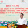 Ủy viên Bộ Chính trị, Bộ trưởng Bộ Nông nghiệp và Môi trường Trần Đức Thắng phát biểu tại hội nghị. (Ảnh: Khương Trung)