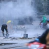 Nhức nhối ô nhiễm không khí ở Hà Nội. (Ảnh: TTXVN)