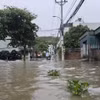 Mưa lớn gây ngập lụt diện rộng tại nhiều địa phương thuộc tỉnh Quảng Ninh. (Ảnh: Thanh Vân/TTXVN)