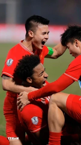 Quang Hải, Xuân Son và cả Tiến Linh đều có cơ hội cạnh tranh Vua phá lưới AFF Cup 2024. (Ảnh: Minh Quyết/TTXVN)