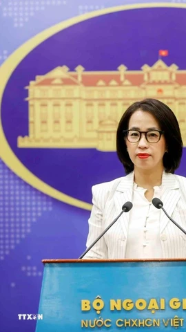 Người phát ngôn Bộ Ngoại giao Phạm Thu Hằng. (Ảnh: An Đăng/TTXVN)