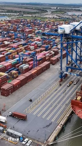 Cảng Container Quốc tế Hải Phòng. (Ảnh: Vũ Sinh/TTXVN)