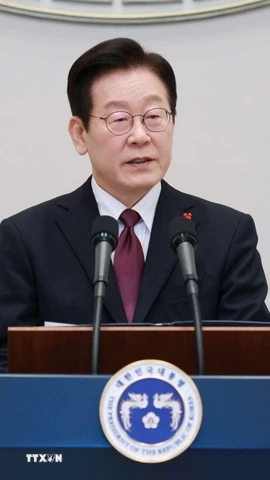Tổng thống Hàn Quốc Lee Jae Myung. (Ảnh: Yonhap/TTXVN)