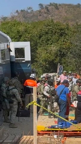 Hiện trường vụ tai nạn. (Nguồn: AFP)