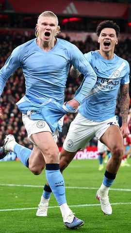 Haaland tỏa sáng giúp Man City đánh bại Liverpool. (Nguồn: Getty Images)