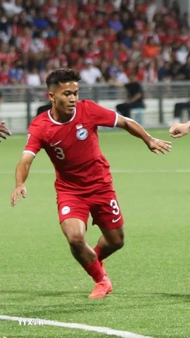 Quang Hải và đồng đội sẽ lại tái ngộ Singapore ở Jalan Besar tại AFF Cup 2024. (Ảnh: Tất Đạt/TTXVN)