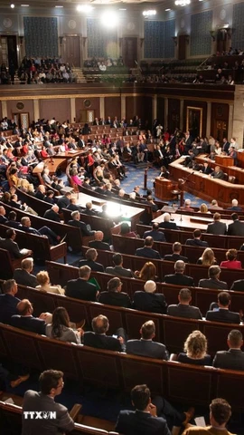 Toàn cảnh một phiên họp của Hạ viện Mỹ ở Washington DC. (Ảnh: THX/TTXVN)