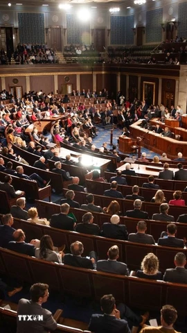 Toàn cảnh một phiên họp của Hạ viện Mỹ ở Washington DC. (Ảnh: THX/TTXVN)