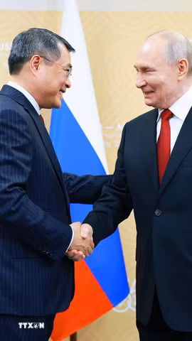 Thủ tướng Lê Minh Hưng hội kiến Tổng thống Nga Vladimir Putin 
