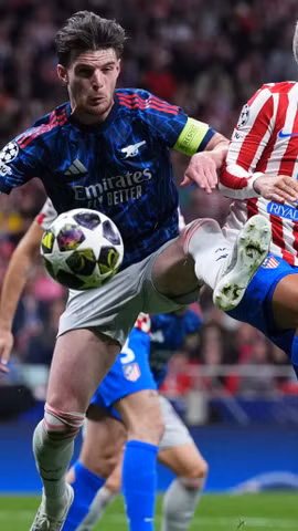 Atletico Madrid và Arsenal bất phân thắng bại ở lượt đi. (Nguồn: AP)