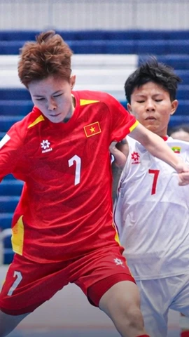Futsal nữ Việt Nam đã vượt qua Myanmar bằng chiến thắng tưng bừng.