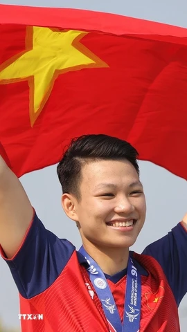 Vận động viên Nguyễn Thị Thu Thủy. (Ảnh: Danh Lam/TTXVN)
