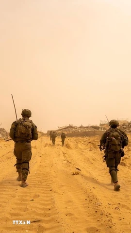 Binh sỹ Israel tại Dải Gaza. (Ảnh: THX/TTXVN)