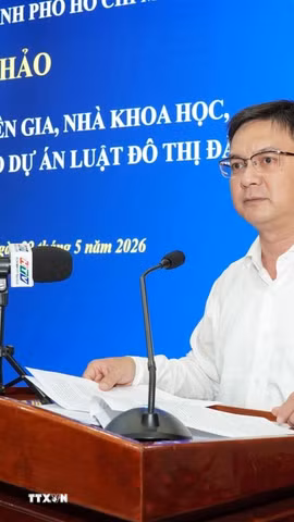 Phó Chủ tịch UBND Thành phố Hồ Chí Minh Nguyễn Mạnh Cường phát biểu tại hội thảo. (Ảnh: Trung Tuyến/TTXVN)