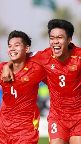 Niềm vui của các cầu thủ U23 Việt Nam. (Nguồn: AFC)