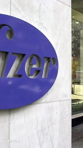 Trụ sở hãng dược Pfizer ở New York, Mỹ. (Ảnh: AFP/TTXVN)