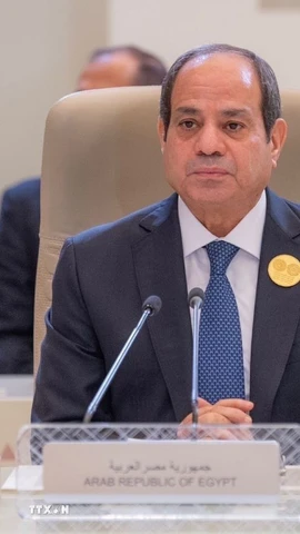 Tổng thống Ai Cập Abdel Fattah al-Sisi. (Ảnh: THX/TTXVN)