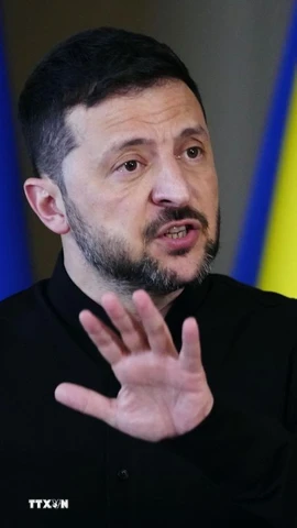 Tổng thống Ukraine Volodymyr Zelensky. (Ảnh: Kyodo/TTXVN)