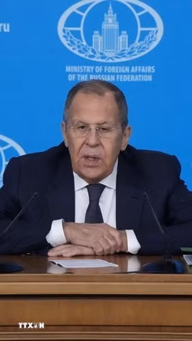 Ngoại trưởng Nga Sergey Lavrov. (Ảnh: Quang Vinh/TTXVN)