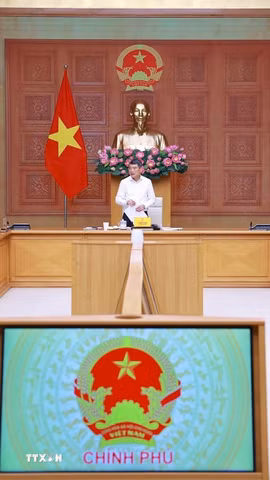 Thủ tướng Lê Minh Hưng chủ trì làm việc với lãnh đạo Bộ Tư pháp. (Ảnh: Dương Giang/TTXVN)