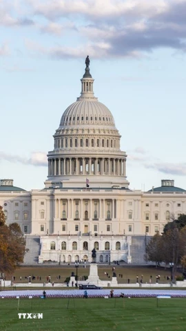 Tòa nhà Quốc hội Mỹ tại Washington, D.C. (Ảnh: THX/TTXVN)