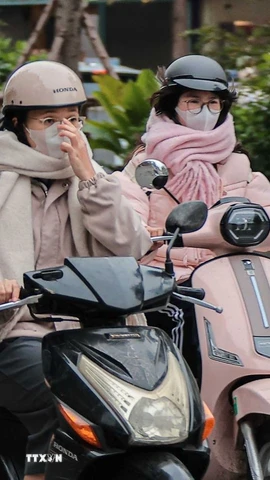 Khu vực Bắc Bộ trời rét. (Ảnh: Hoàng Hiếu/TTXVN)