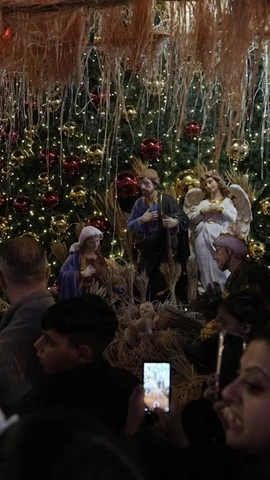 Người dân ở Bethlehem ở khu Bờ Tây đón Giáng sinh. (Nguồn: AP)