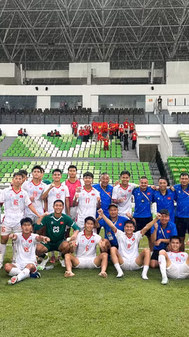 U19 Việt Nam đang nắm lợi thế trước trận gặp U19 Indonesia. (Nguồn: VFF)