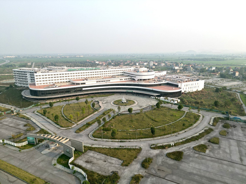 Cơ sở 2 của Bệnh viện Bạch Mai diện tích 21ha, diện tích sàn 119.952m2, thuộc địa phận xã Liêm Tuyền (Thành phố Phủ Lý, Hà Nam). (Ảnh: Tuấn Anh/TTXVN)