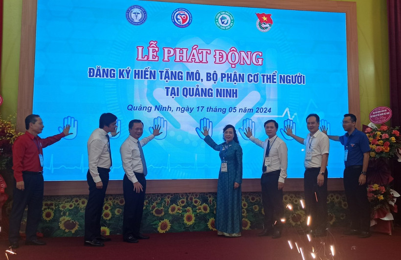 Lễ phát động phong trào đăng ký hiến tặng mô, hiến mô tạng tại tỉnh Quảng Ninh. (Ảnh: PV/Vietnam+)