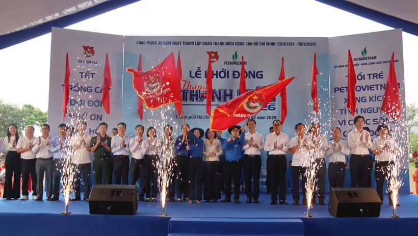 Đoàn Thanh niên Petrovietnam khởi động Tháng Thanh niên 2026. (Ảnh: PV/Vietnam+)