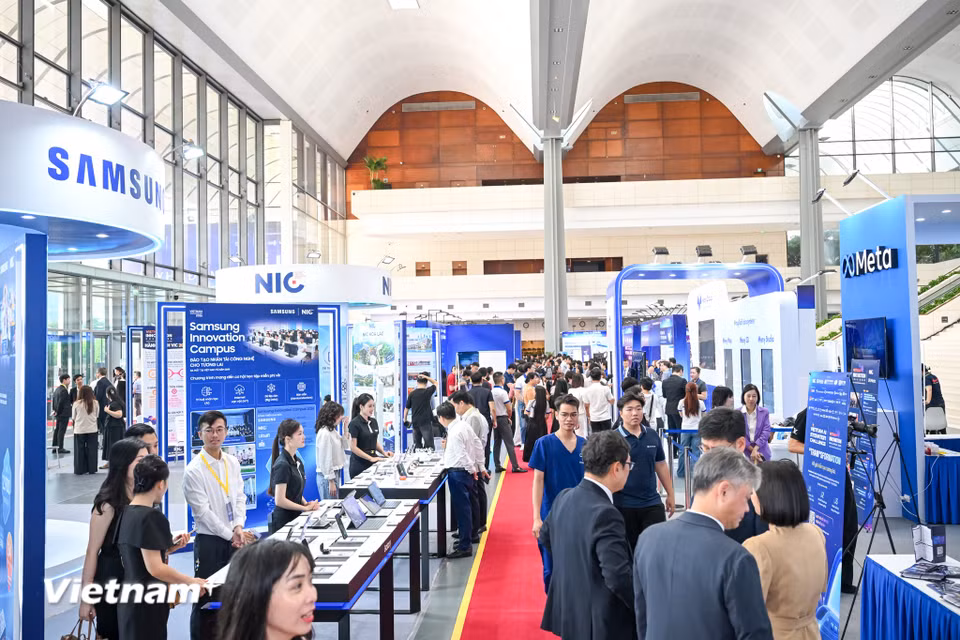 Sáng 4/10 tại Hà Nội, Bộ Khoa học và Công nghệ tổ chức Lễ hưởng ứng Ngày hội Đổi mới sáng tạo quốc gia năm 2026. (Ảnh: Minh Sơn/Vietnam+)