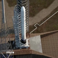 Tên lửa đẩy New Glenn của Tập đoàn Blue Origin (Mỹ). (Ảnh: Blue Origin/TTXVN)