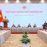 Họp báo Chính phủ thường kỳ tháng 4/2026. (Ảnh: TTXVN)
