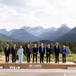 Lãnh đạo các nước thành viên G7 và Liên minh châu Âu tại hội nghị thượng đỉnh ở Kananaskis, Canada ngày 16/6/2025. (Ảnh: THX/TTXVN)