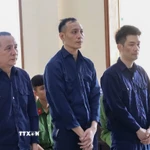 Các bị cáo nghe Hội đồng xét xử tuyên án. (Ảnh: TTXVN phát)