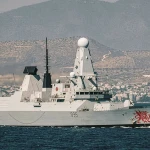 Tàu HMS Dragon ngoài khơi đảo Síp tháng 10/2020.