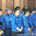 Các bị cáo tại tòa. (Ảnh: Công an Thành phố Hồ Chí Minh)