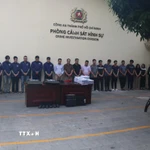 Các đối tượng bị khởi tố trong vụ án. (Ảnh: TTXVN phát)