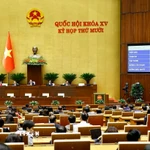 Quốc hội biểu quyết thông qua Luật Tòa án chuyên biệt tại Trung tâm tài chính quốc tế. (Ảnh: Doãn Tấn/TTXVN)