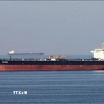 Tàu chở dầu di chuyển qua eo biển Hormuz. (Ảnh: Reuters/TTXVN)