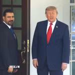 Tổng thống Mỹ Donald Trump và Thủ tướng Iraq Ali al-Zaidi tại cuộc gặp ở Nhà Trắng, Washington, D.C. (Ảnh: THX/TTXVN phát)