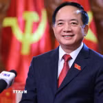 Đồng chí Trịnh Văn Quyết, Ủy viên Bộ Chính trị, Bí thư Trung ương Đảng, Trưởng ban Tuyên giáo và Dân vận Trung ương, trả lời phỏng vấn Thông tấn xã Việt Nam. (Ảnh: Minh Đức/TTXVN)