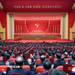 Toàn cảnh lễ khai mạc Đại hội Đảng Lao động Triều Tiên lần thứ IX tại Bình Nhưỡng. (Ảnh: KCNA/TTXVN)