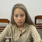 Đối tượng Đỗ Lệ Thủy. (Ảnh: TTXVN phát)