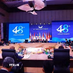 Phiên Toàn thể Hội nghị Cấp cao ASEAN lần thứ 48. (Ảnh: Dương Giang/TTXVN)